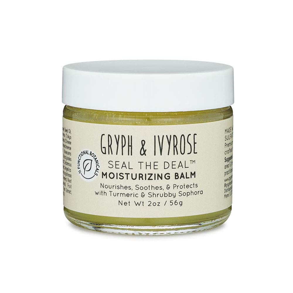 Gryph & IvyRose Seal the Deal Skin Moisturizing Balm - Sesame Seed Oil Healing Balm with Turmeric and Beeswax for Dry Skin - 2oz