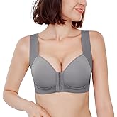 FallSweet Front Close Bra for Women Push Up Wirefree Bra Seamless No Dig Comfort Brassiere
