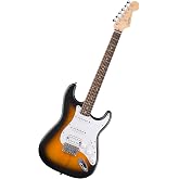 Fender Squier Debut Stratocaster HT HSS Beginner Electric Guitar, Sunburst | Starter electric guitar, free lessons included, 2-year warranty, HSS pickups, satin finish, ideal for beginners