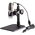 AmScope UBW500X02MP Digital 2MP USB Microscope with Endoscope Attachment, 5X-500X Magnification, 4X 3D Digital Zoom, Built-In Eight LED Light Source, Table Stand, Includes Software CD
