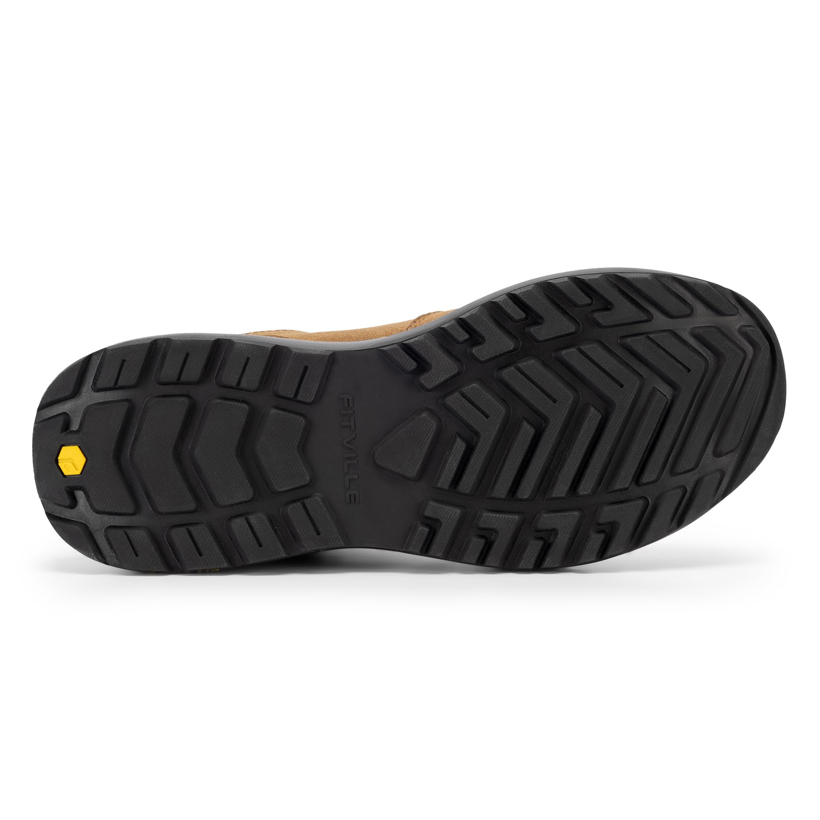 FitVille Slip On Wanderschuhe Herren Extra Breit Trekkingschuhe rutschfeste Outdoor Schuhe Atmungsaktiv Freizeitschuhe Leichte Walkingschuhe,Dünenbraun,46 EU,X-Weit 4