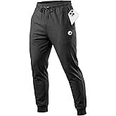 CANGHPGIN Mens Athletic Joggers with Zipper Pockets Lightweight Gym Sweatpants Men Stretch Workout Track Pants Jogging