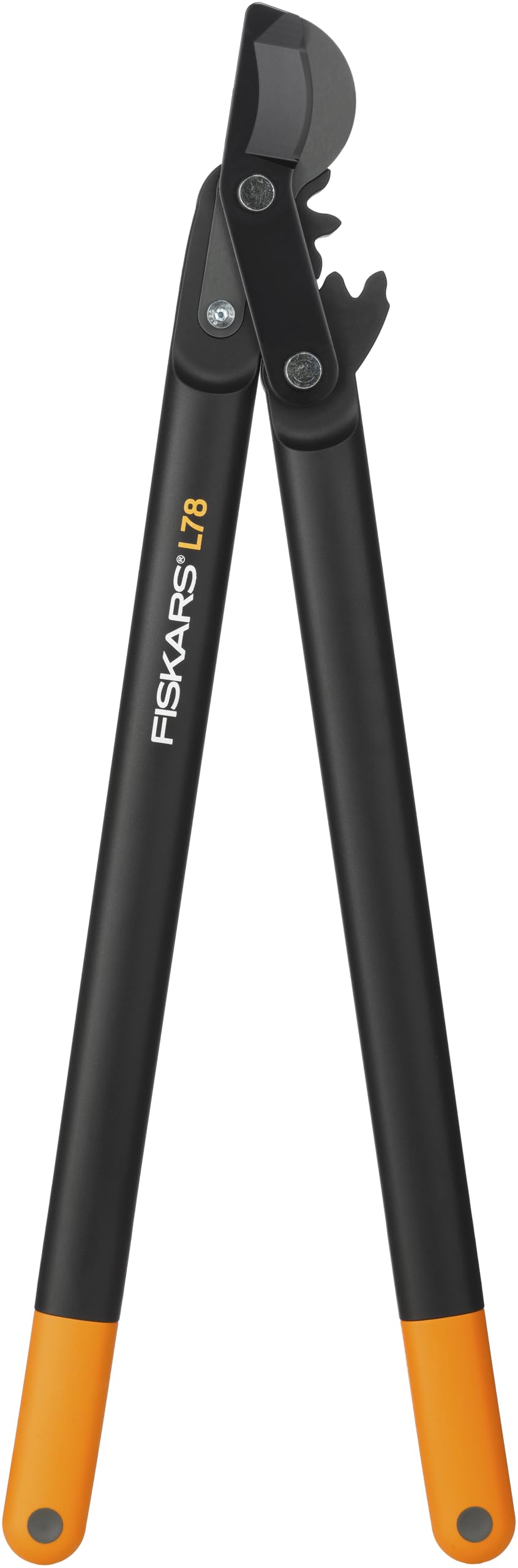 Fiskars PowerGear II Bypass-Getriebeastschere für frisches Holz, Antihaftbeschichtet, Gehärteter Präzisionsstahl, Länge: 70 cm, Schwarz/Orange, L78, 1000584