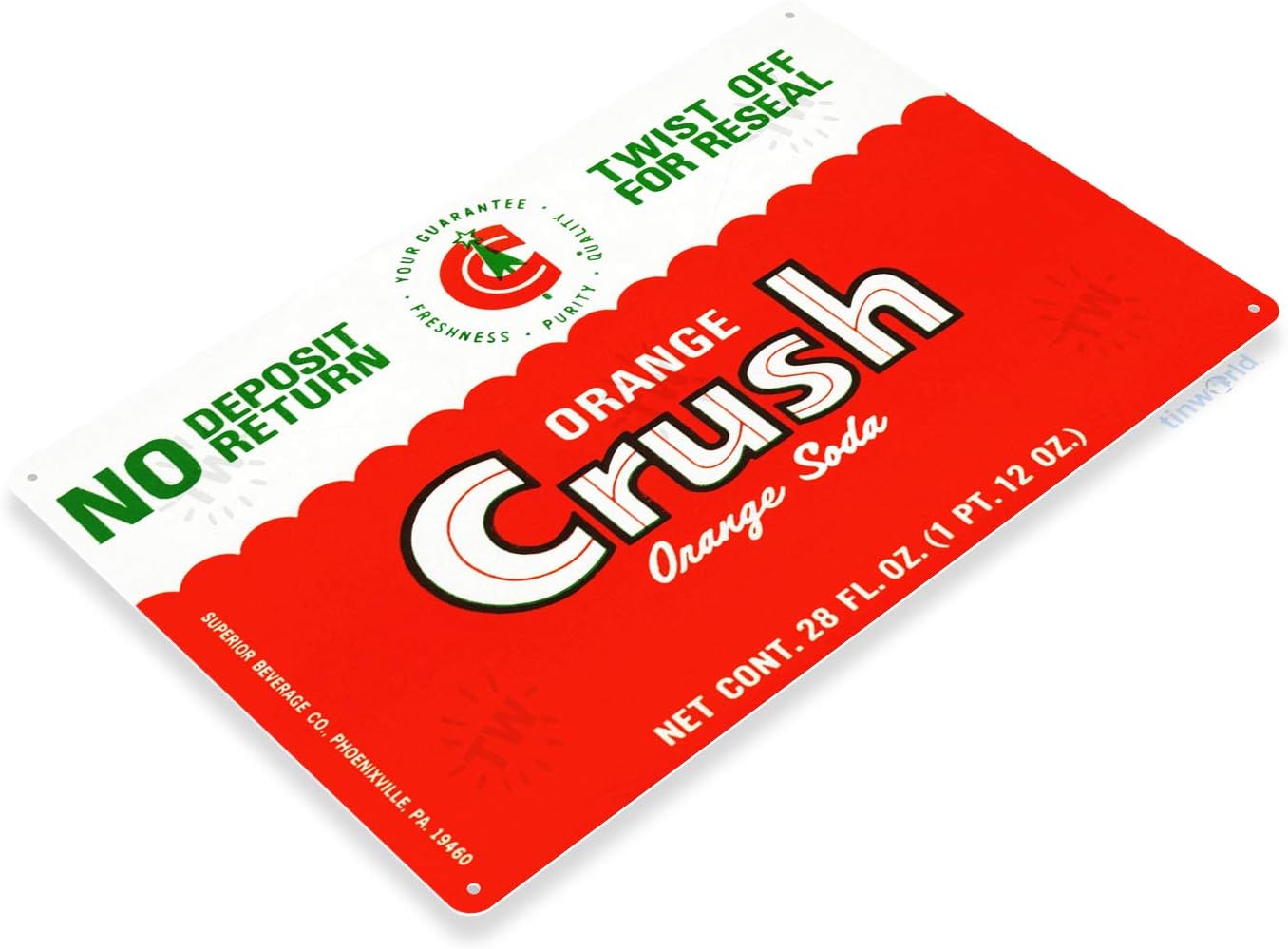 Amazon Com Tinworld Tin Sign 12 X 18 Orange Crush Label Soda Cola Kitchen Cottage Bar Retro Label Metal Decor B681 Home Kitchen