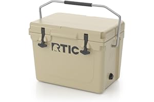 RTIC Ultra-Tough Cooler, Hard Insulated Ice Chest Box for Beach, Drink, Beverage, Camping, Picnic, Fishing, Boat, Barbecue