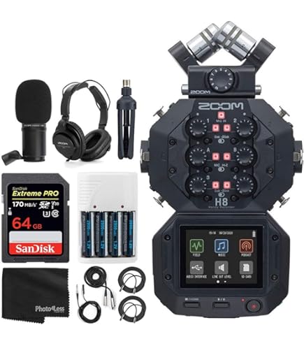 Amazon.com: Zoom H8 8-Input/12-Track Portable Handy Recorder For