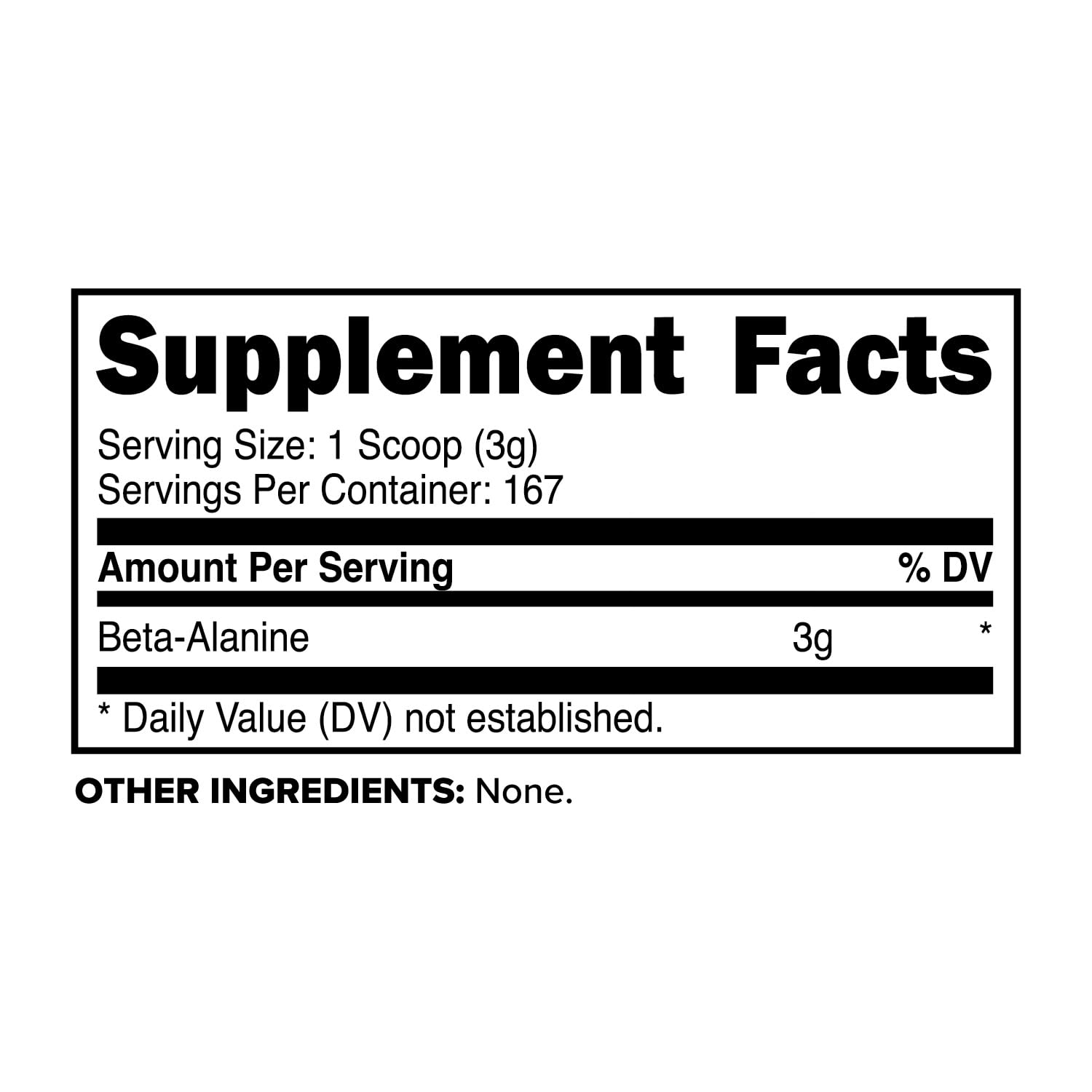 Primaforce Beta Alanine Powder 500 Grams (1.1lbs) Unflavored - Pre Workout and Post Workout Supplement