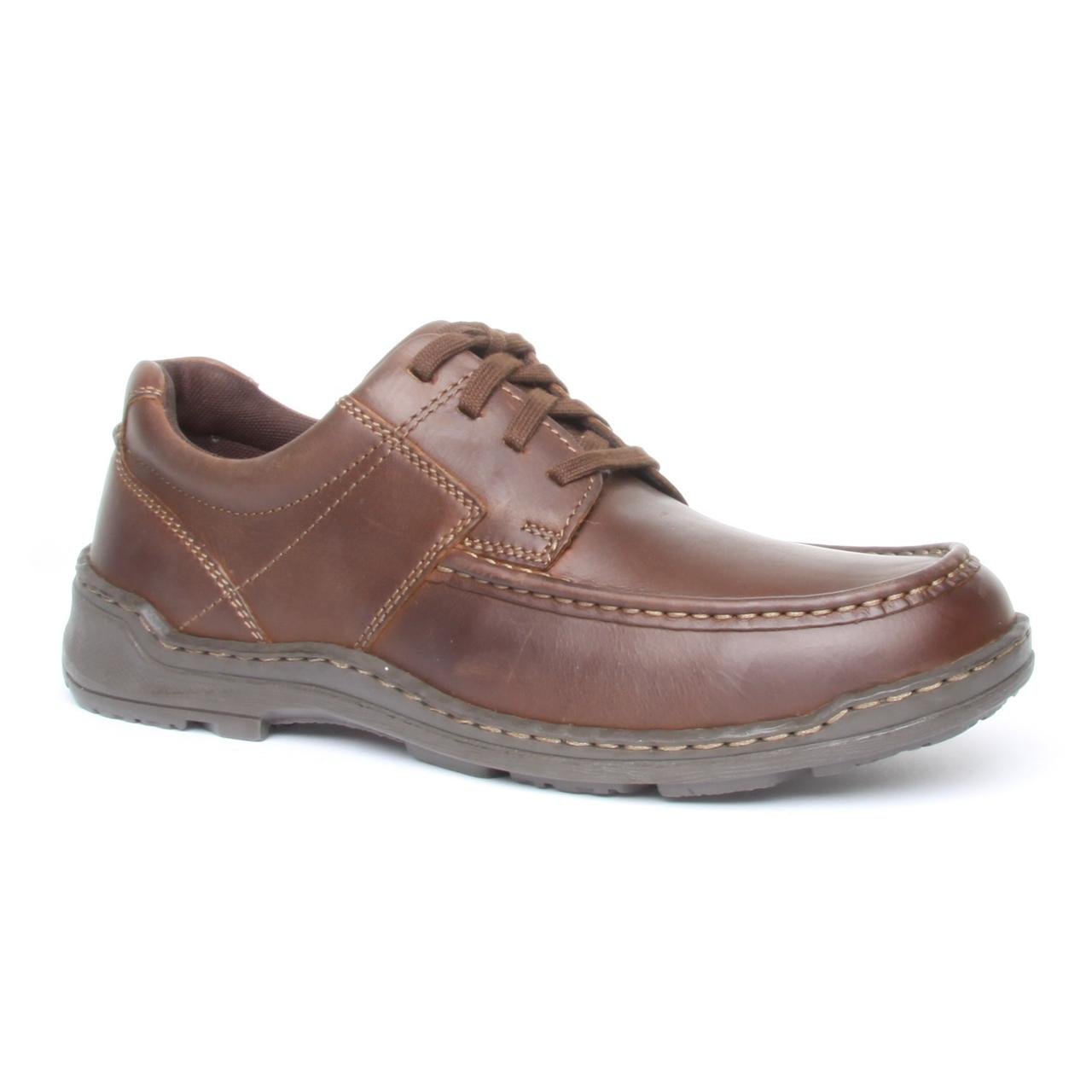 Mens Hush Puppies Grounds Moc Toe Brown Leisure Shoes Size 12 Amazon
