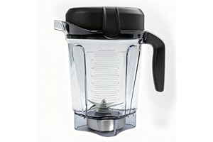 CHEUYEEHUI 64oz Low-Profile Blender Pitcher Compatible with Vitamix 5200/7500/5000/6300/750/E310/VM0102/VM0103/VM0197- BPA-Free Container Jar Cup for Classic & Explorian Series Etc