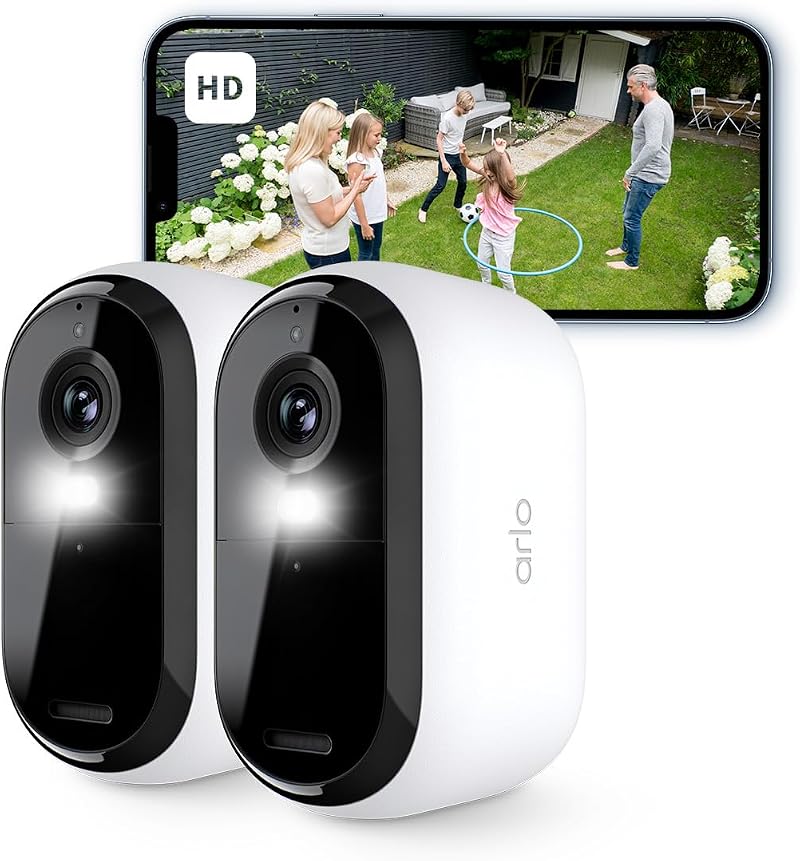 Arlo Essential 2 Wireless Security Camera Kit 2 Cameras 1080p Colour Night