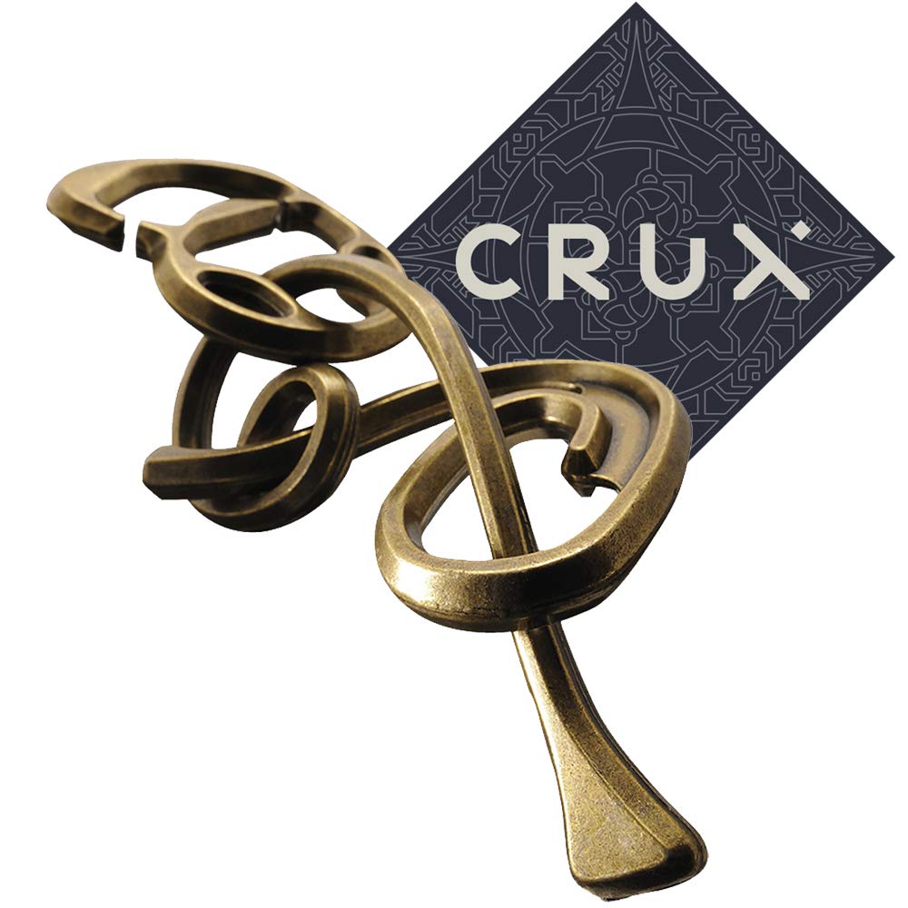 Hanayama Cast Enigma Puzzle - Level 6 of 6 - Grandmaster Difficulty - Includes Crux Sticker