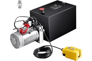 Uargd 12 Quart Hydraulic Power Unit, Single Acting Pump for Dump Trailers, 0.91 GPM Flow Rate, 3200 PSI Max Pressure, DC 12V 
