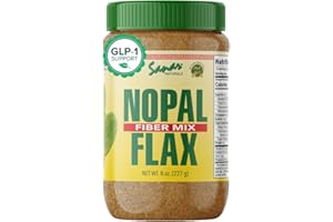 Sanar Naturals Nopal Flax Seed, 8 oz - Fiber Supplement, Omega-3, Protein - GLP-1 Support - Weight Management, Diet Support, Non-GMO, Vegan, Gluten Free