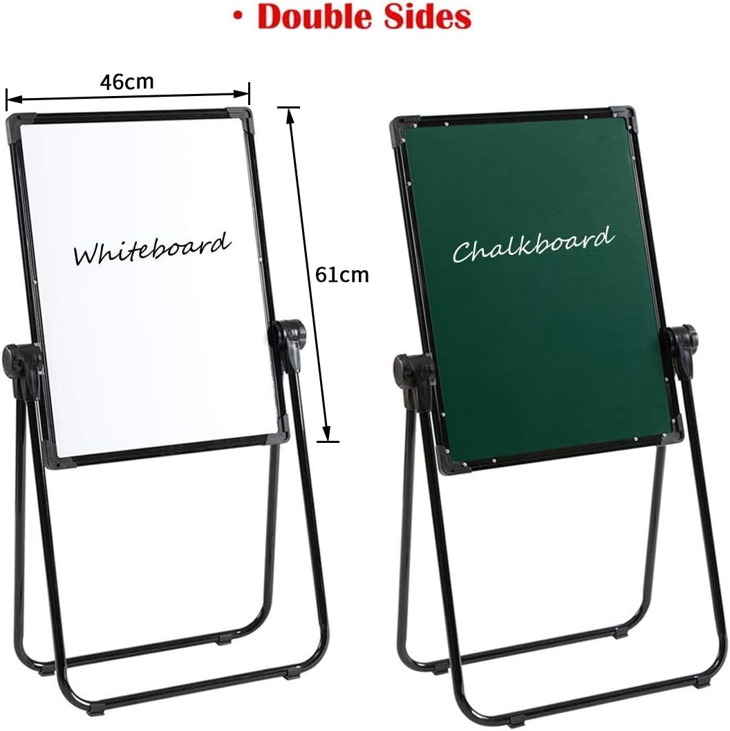DOEWORKS Easel Magnetic Whiteboard Easel, Double Sides Whiteboard & Chalkboard U-Stand Writing Drawing Board - Image 4