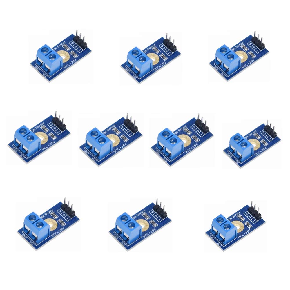 iHaospace 10 Pcs DC 0-25V Voltage Sensor Voltage Tester Sensor for Arduino Raspberry Pi