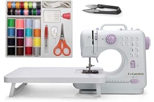 Potamish Mini Sewing Machine (Extension stand, Sewing Supplies set, Thread Nippers included) - Electric Overlock Sewing Machi