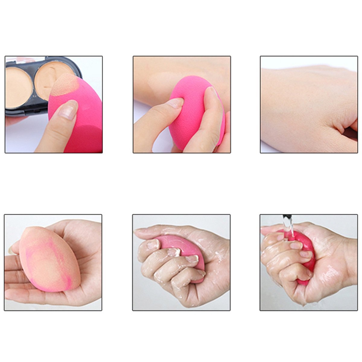 MEYSHAR Makeup Blender Sponge [4-Pack], MEYSHAR Face & Body Sponge - Wet for Liquid Cream - Dry for Powder Complexion Sponge