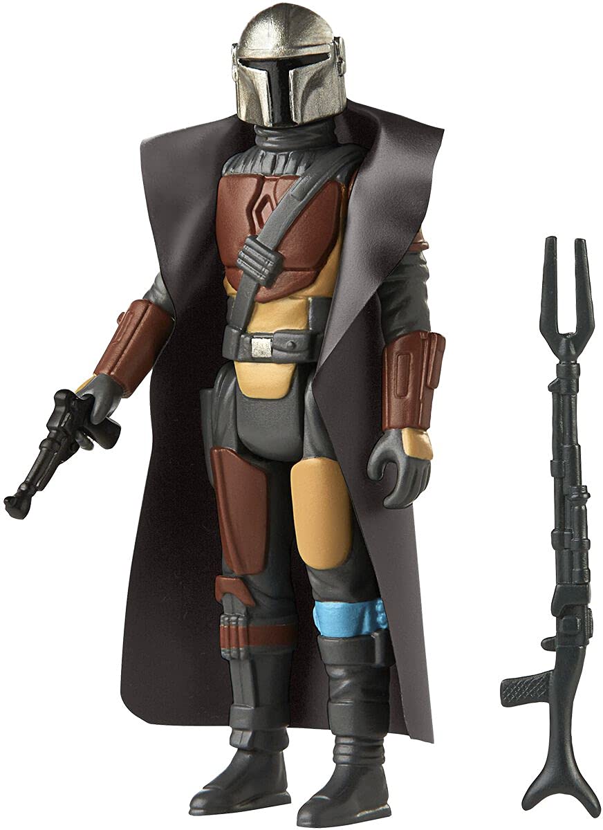 Star Wars Retro Collection The Mandalorian Toy 9.5-cm-scale Collectible Action Figure, Toys for Children Aged 4 and Up