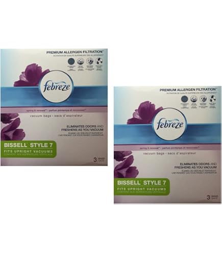 6 Vacuum Bags For Bissell Upright Models 833, 32671, 3863 – Anti-Allergen Filtration, 6-Pack
