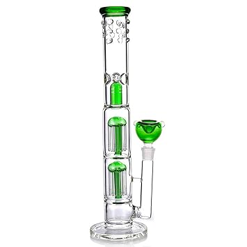 Grün bong glas bong,kopf 18.8 schliff 42cm 900g Percolator bong siebe tabakpfeife wasserpfeife