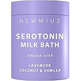 Creamy Coconut Lavender Milk Bath Soak Powder Moisturize Skin Calm Vanilla Luxury Spa Salt Destress Relaxation Gift for Women Perfect Stocking Stuffer