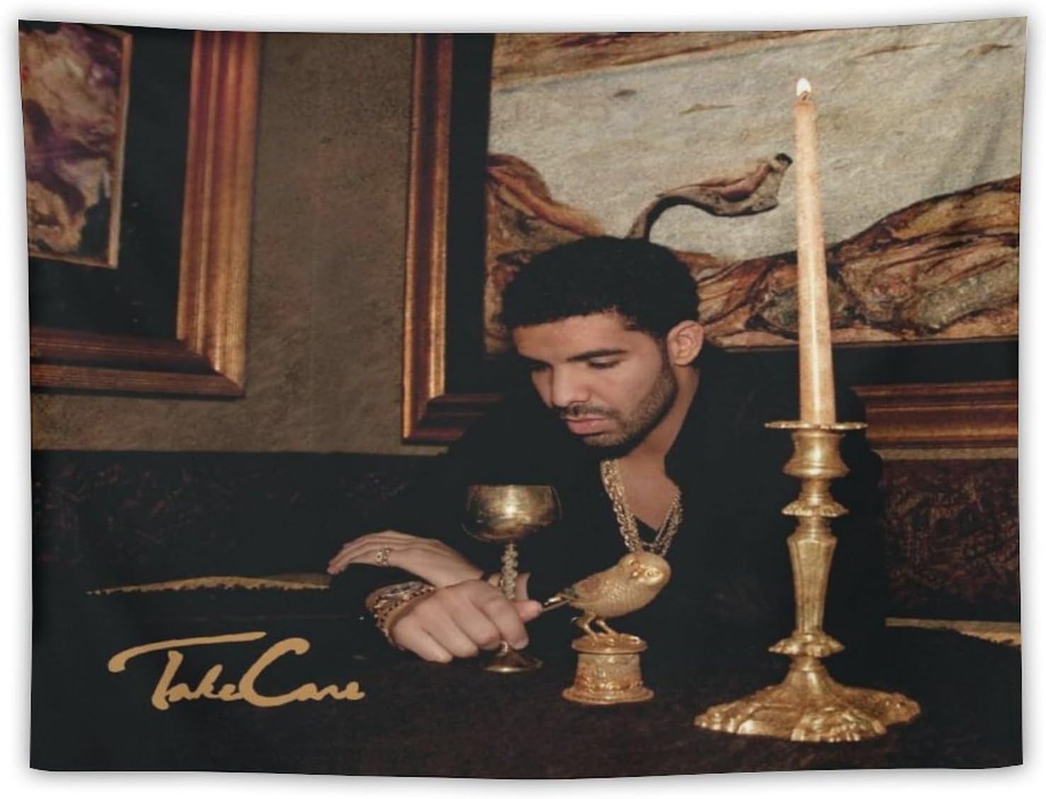 Tapestries - BionZax Drake - Take Care Tapestry for Bedroom, College Dorm Or Living Room Home Decor 30
