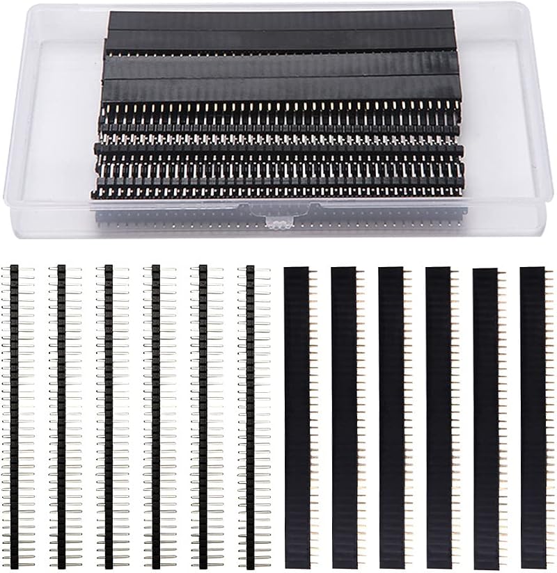 VooGenzek 40 Pin Headers 2.54mm Breakaway Male Female Kit for Arduino