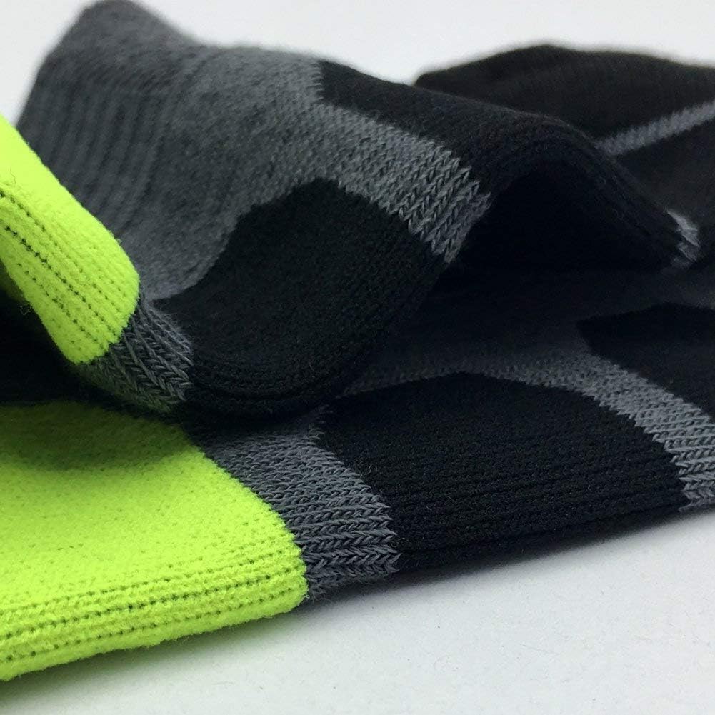 BERING Men's Athletic Ankle Running Socks, Size 10-13, DarkGrey/Black, 6 Pack: Clothing
