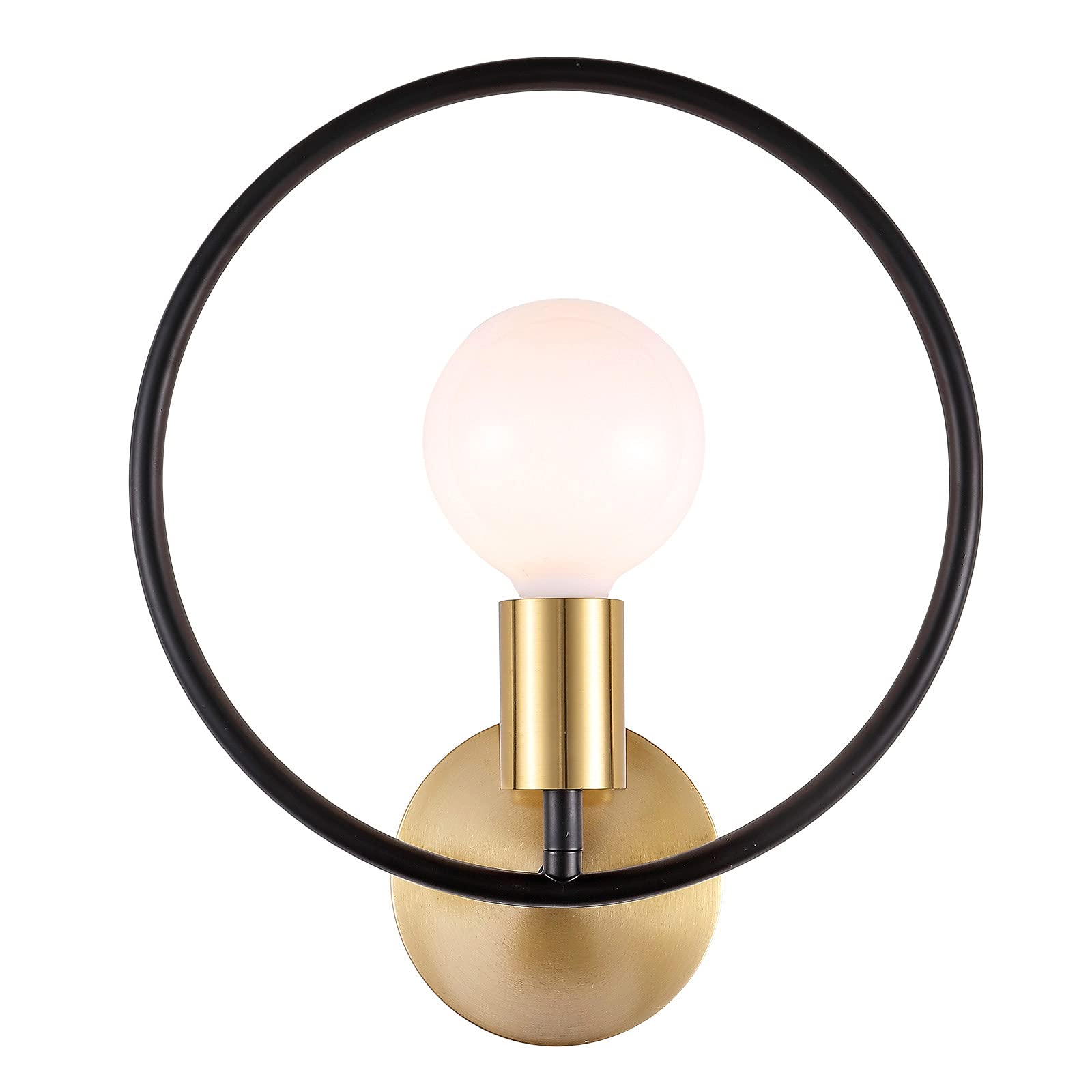 BAODEN 1 Light Elegant Bathroom Wall Sconce Industrial Gold and Black Vanity Wall Lamp Pole Wall Mount Lighting Fixture Indoor for Hallway Kitchen Restaurant