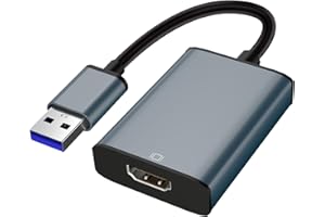 Vrllinking USB to HDMI Adapter ， Multi-Monitor Converter -USB 3.0/2.0 to HDMI Cable for Windows XP/7/8/10/Vista, 1080P Display Extender for Laptop/PC/Desktop (iOS Incompatible)