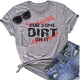 Baseball T Shirts for Women Baseball Mom Tshirt Softball Graphic Tee Tops Game Day Gifts Casual Short Sleeve Tops