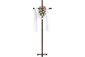 Assembly Maximum 85Inch(215cm) Adjustable Wooden Handmade Cross,Oversized Stand and Wall Cross Decoration,Wooden Jesus Christ