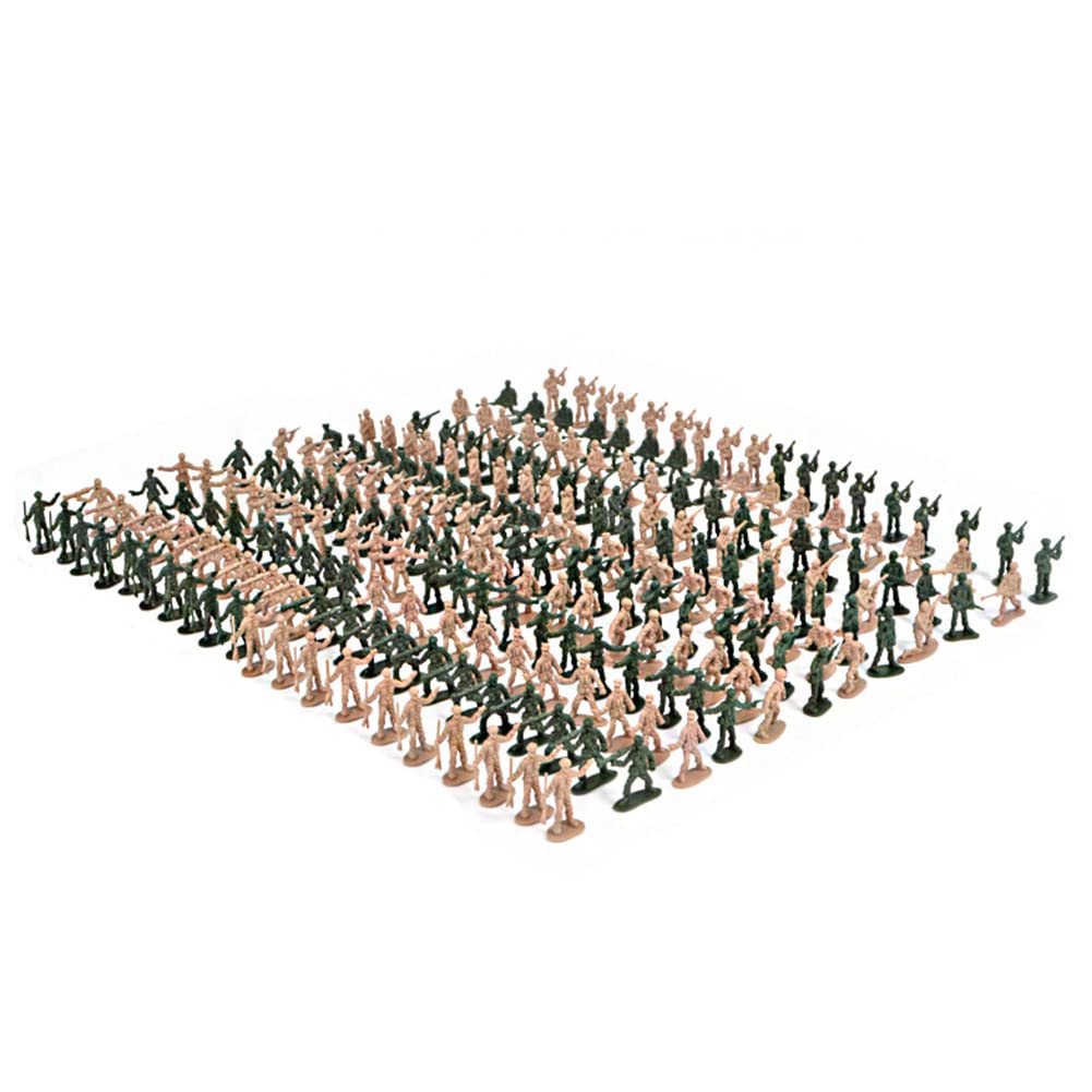 Uposao 360-Piece Toy Figure Set of Army Soldiers, Military Model Toy Soldiers, Plastic Tank, Aircraft, Flags, Battle Field Soldier Figures, Toy Military Play Set for Children, Boys