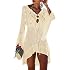 Robe De Plage Femme Bikini Cover Up Tricot Crochet – Épaules Dénudées Manches Longues, Sexy Et Légère