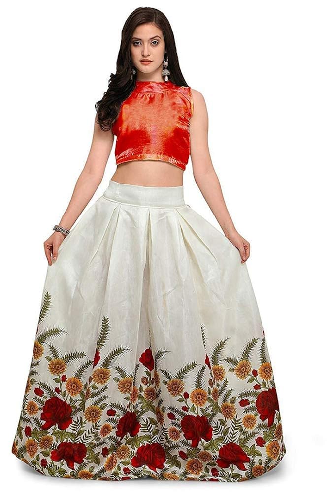 d fashion gallery's women's bangalori satin long skirt gown and top