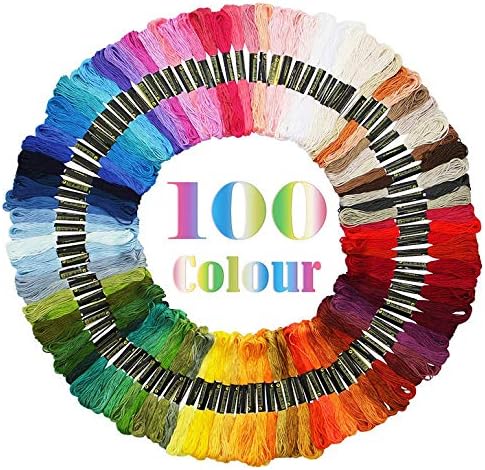 Aunimeifly Rainbow Color Embroidery Cross Stitch Threads Bracelets Crafts Floss 55pc 105pc Easter Decorations