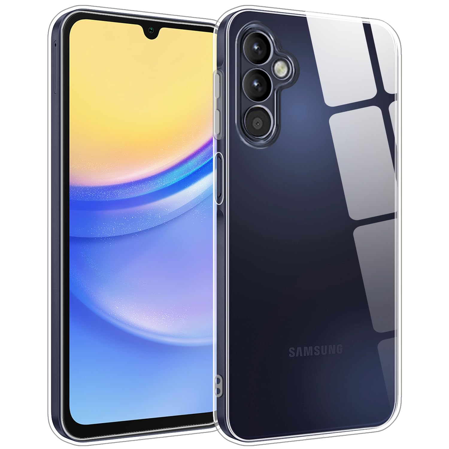 Photo 1 of TENOC Phone Case for Samsung Galaxy A15 4G/5G, Clear Case Shockproof Protective Bumper Slim Cover