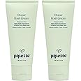 Pipette Diaper Rash Cream - Relieve & Prevent Diaper Rash with Non-Nano Zinc Oxide, Fragrance-Free Baby Butt Cream, Non-Toxic Daily Protective Balm, 3 fl oz (2 Pack)