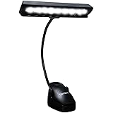 Lightess Dimmable Music Stand Lights Clip on Book Light Piano LED Reading Lamp USB Desk Lamp, Black