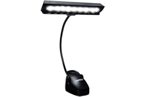 Lightess Dimmable Music Stand Lights Clip on Book Light Piano LED Reading Lamp USB Desk Lamp, Black