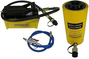 HYDRAFORE Compressed Air Driven Pump with Single-Acting Hollow Ram Cylinder (30tons 4")