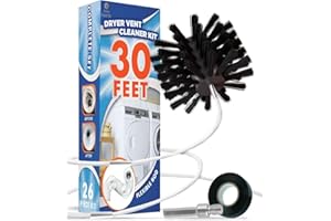 SP HOME GOODS The Professional Dryer Vent Cleaner Kit -(30-Feet) Innovative Lint Remover Reusable Strong Nylon| Flexible Lint Brush with Drill Attachment for Faster Cleaning