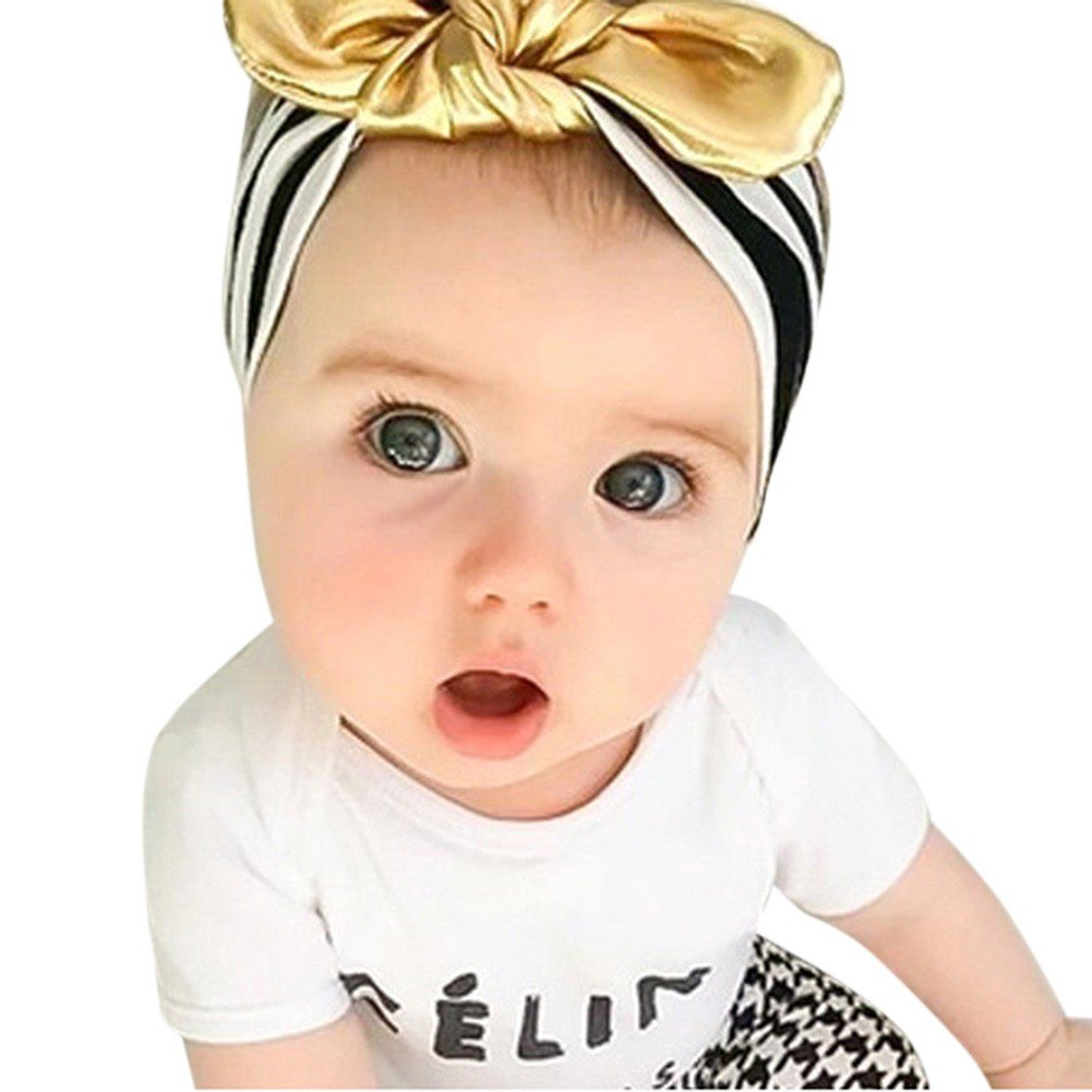 baby girl black bow headband