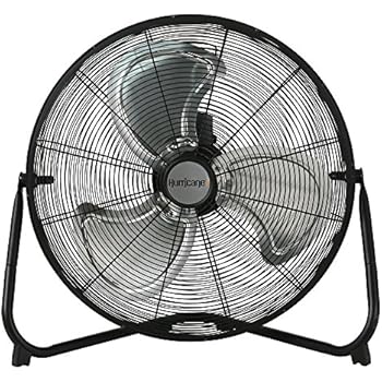 Hurricane Floor Fan - 20 Inch | Pro Series | High Velocity | Heavy Duty MetalFloor Fan for Industrial, Commercial, Residential, and Greenhouse Use - ETL Listed, Black