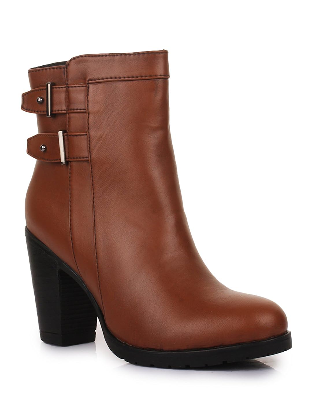 bruno manetti women tan synthetic leather boots