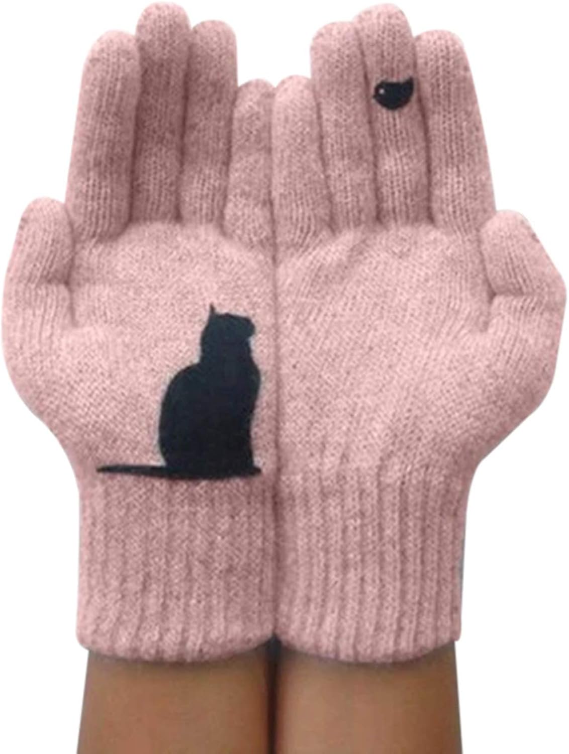 Vtops Women Gloves, Woolen Gloves, Cat Gloves for Women Woolen Gloves
