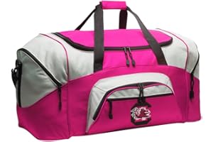 BROAD BAY LARGE South Carolina Gamecocks Duffel Bag - Womens University of South Carolina Suitcase or Gym Bag For Her (Pink)
