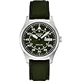 SEIKO SRPH29 Watch for Men - 5 Sports - Automatic with Manual Winding Movement, Green Dial, Stainless Steel Case, Green Nylon Strap, 100m Water Resistant, with Day/Date Display