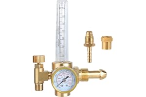 BETOOLL Argon/CO2 Mig Tig Flow Meter Gas Regulator Gauge Welding Weld, CGA580 Inlet Connection
