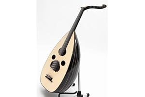 Handmade Arabic Oud made of Selected walnut with bone nut, with case & strings Easy to play, with built-in pickup
